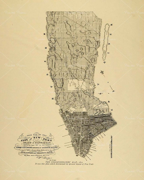 Commissioners' Plan of 1811, Manhattan street grid, Cartesian planes, Manhattan history, urban planning, rectilinear foundations 